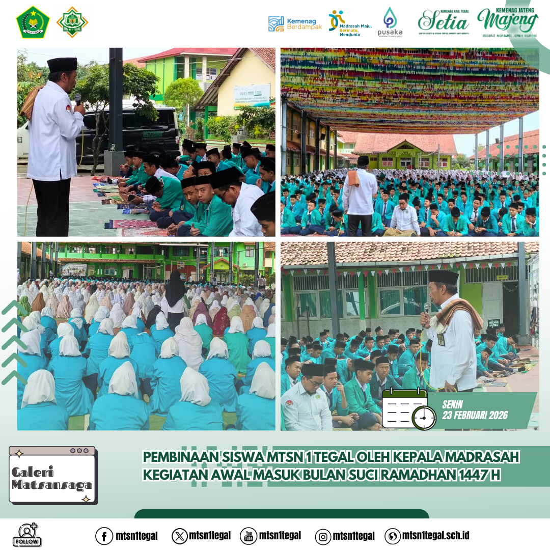 Semarak Ramadan di MTsN 1 Tegal, Tadarus Juz 30 dan Penguatan Keagamaan Digelar Rutin Setiap Hari